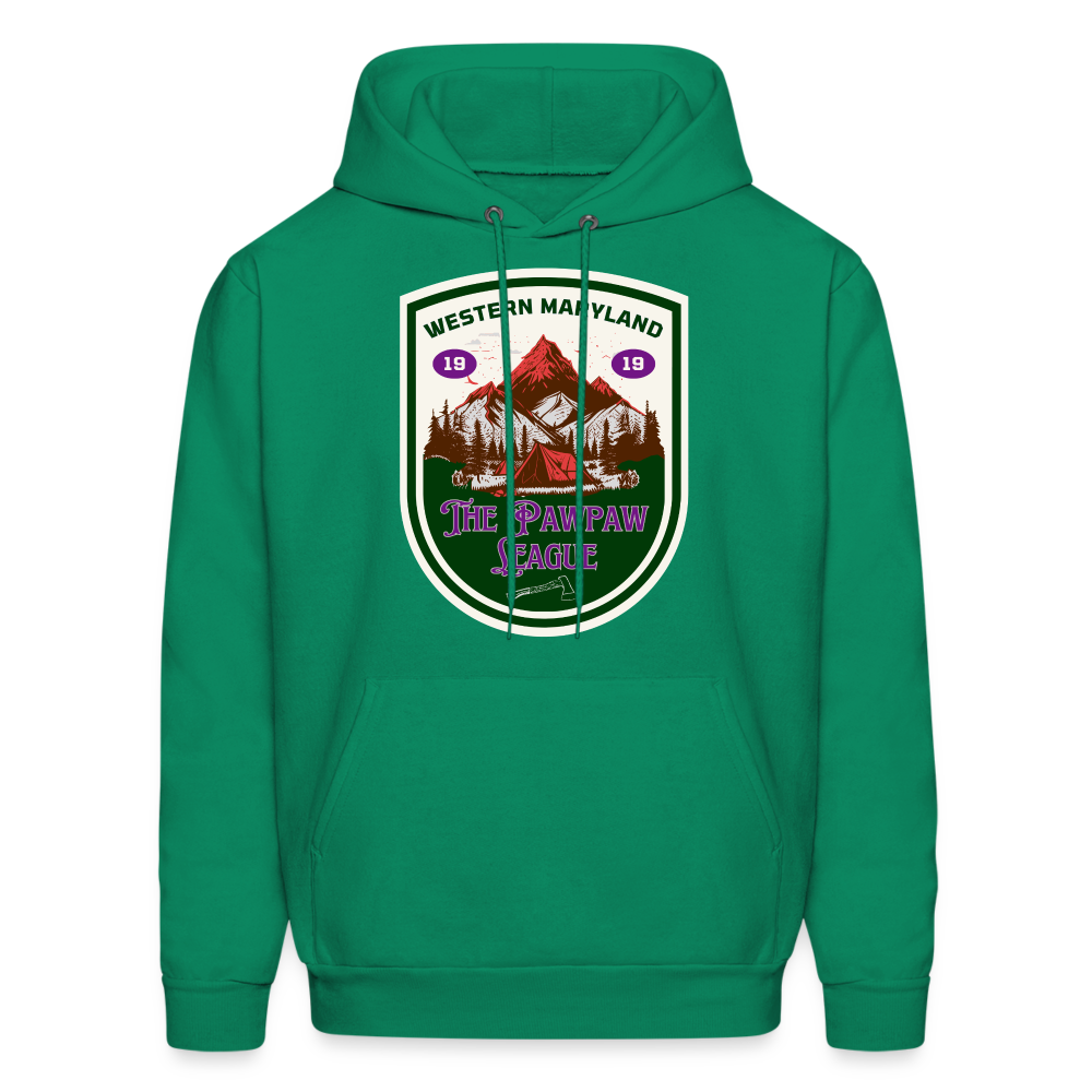 The Pawpaw League Logo white Hoodie - kelly green