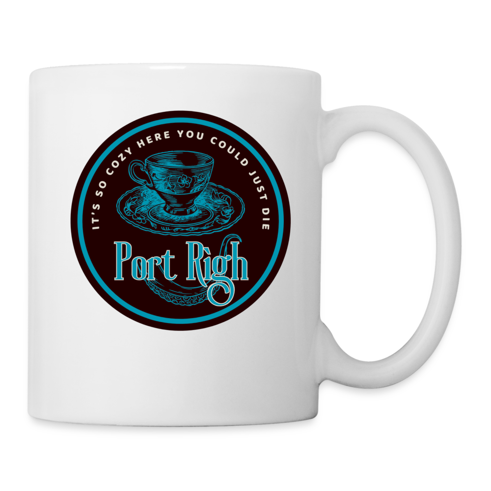 port Righ Logo Black Mug - white