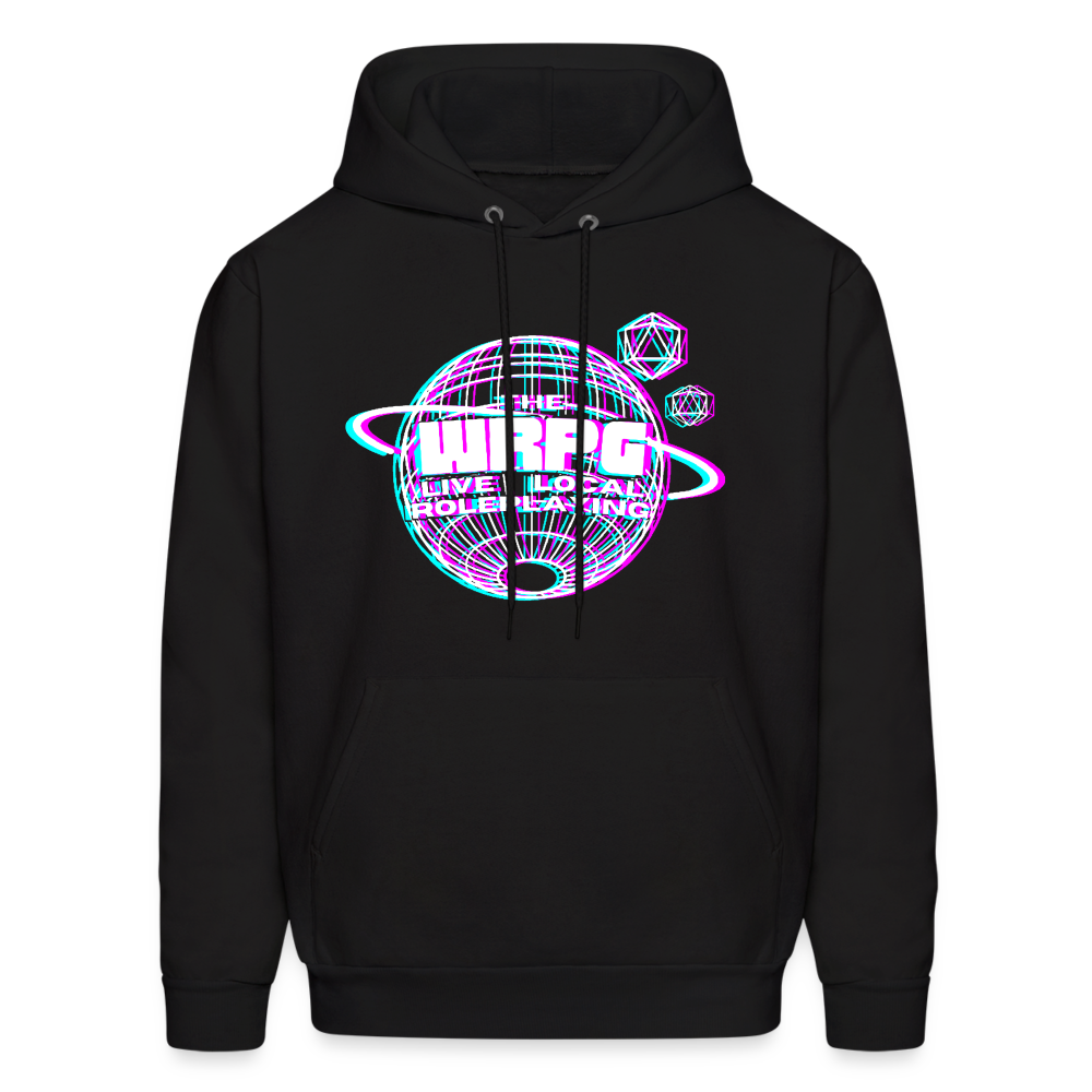 the WRPG 3d white Hoodie - black