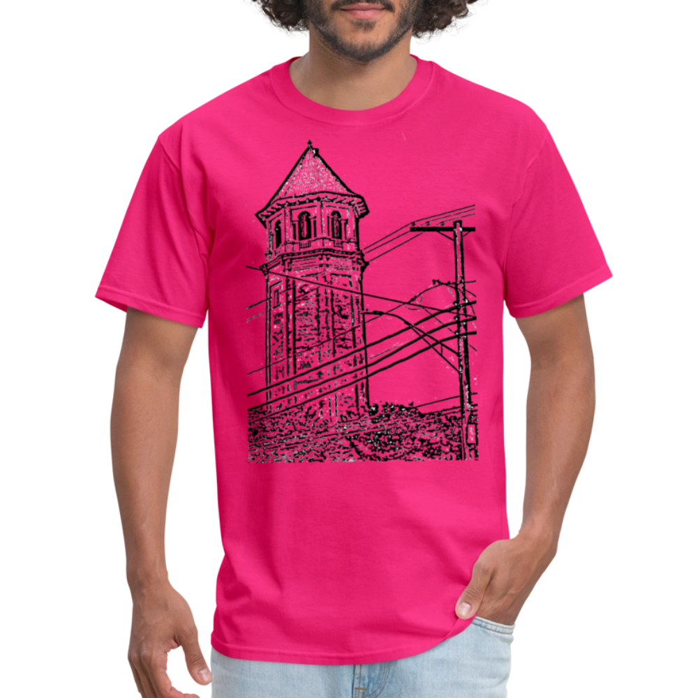 Roland Water Tower Unisex T-Shirt - fuchsia