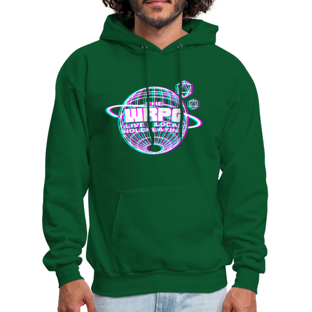 the WRPG 3d white Hoodie - forest green