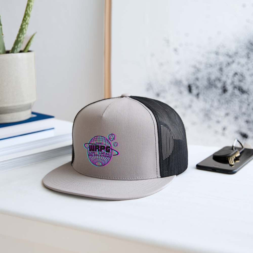 the WRPG 3d logo blackTrucker Hat - gray/black