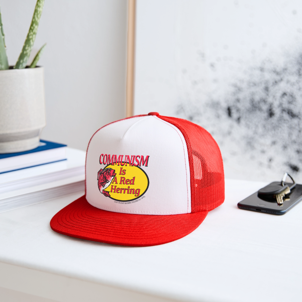 Clue Trucker Hat - white/red