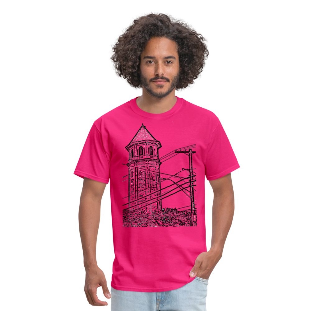 Roland Water Tower Unisex T-Shirt - fuchsia