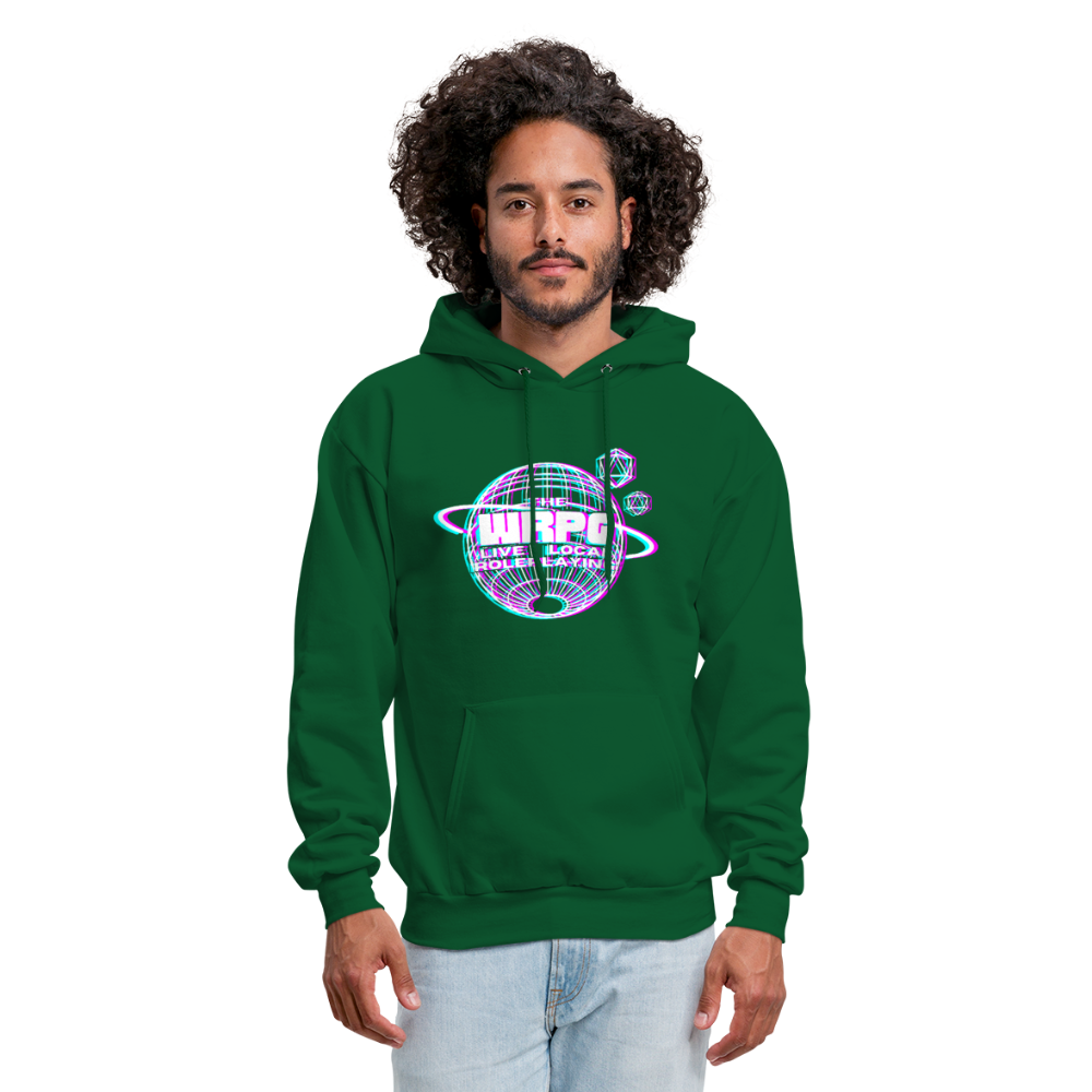 the WRPG 3d white Hoodie - forest green