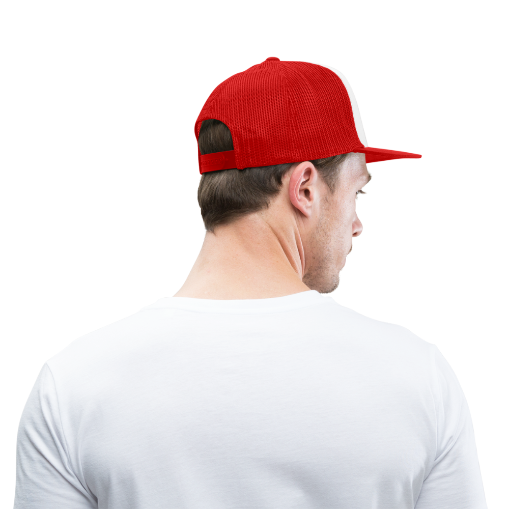 the WRPG 3d logo blackTrucker Hat - white/red
