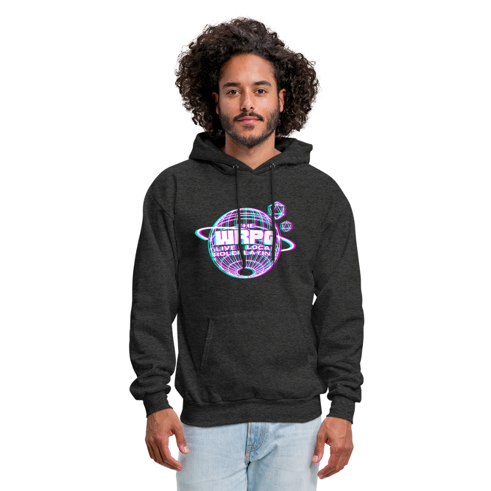 the WRPG 3d white Hoodie - charcoal grey