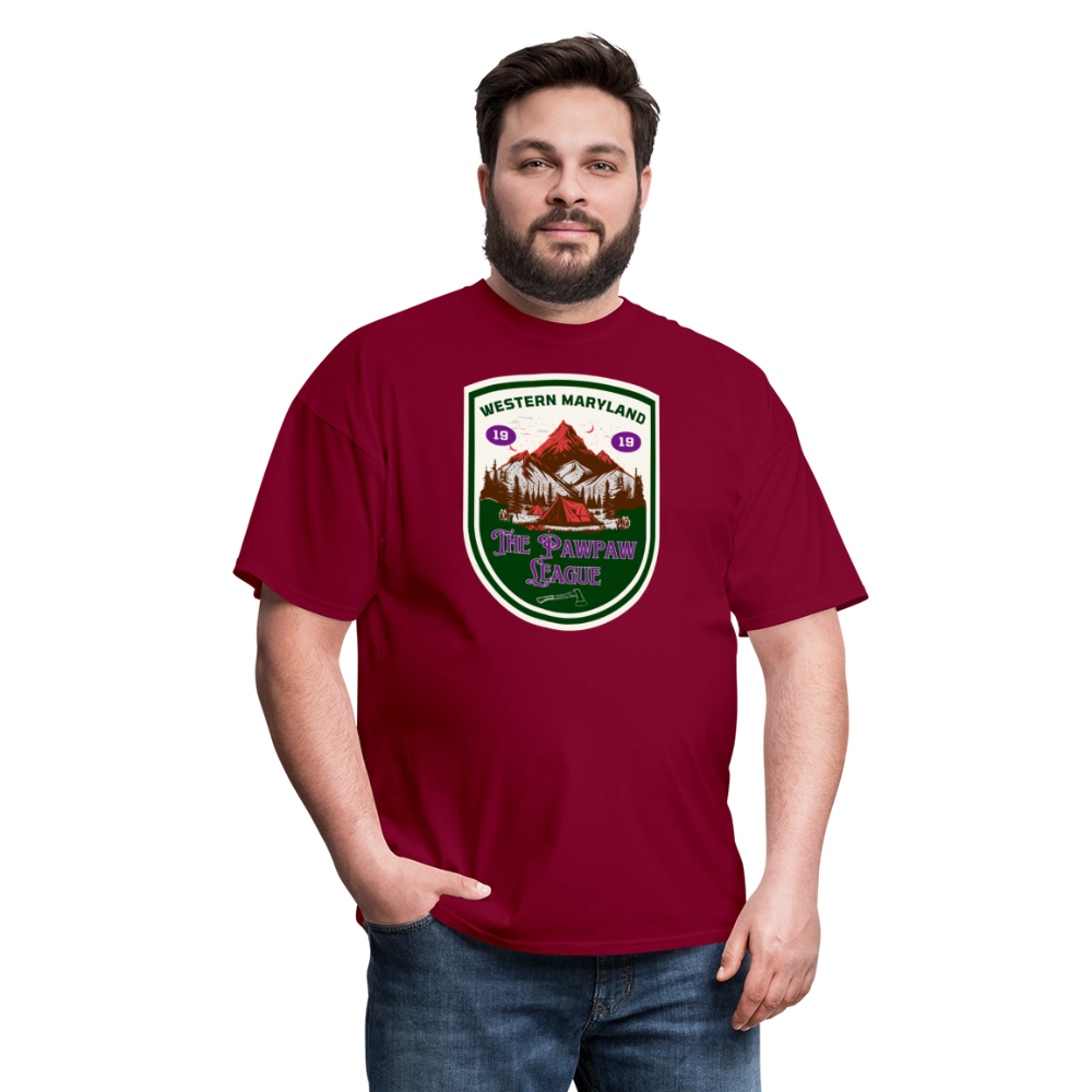 Port Righ logo T-Shirt - burgundy