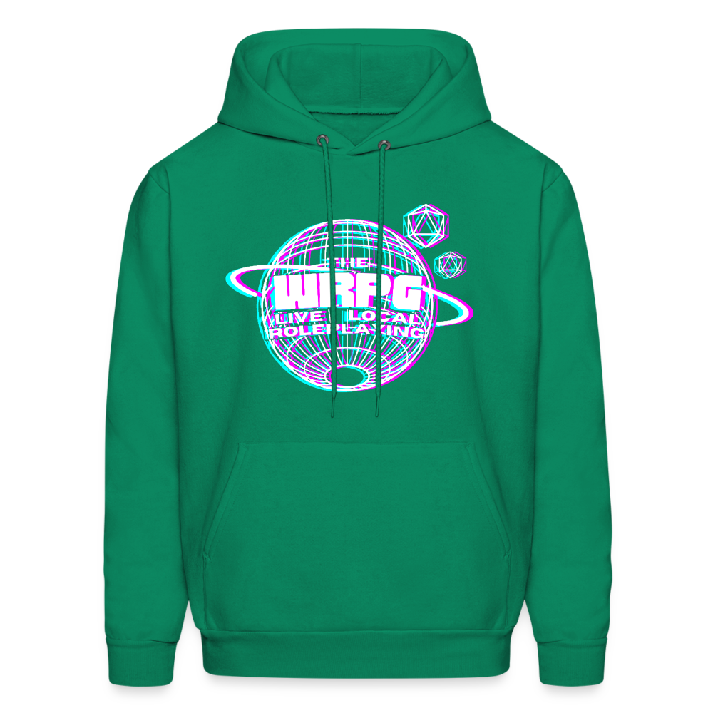 the WRPG 3d white Hoodie - kelly green