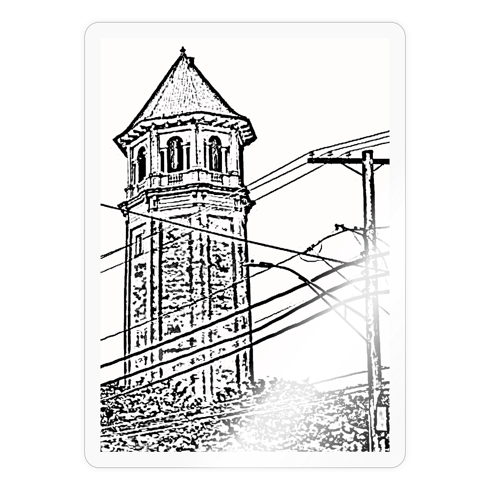 Roland Water Tower Sticker - transparent glossy