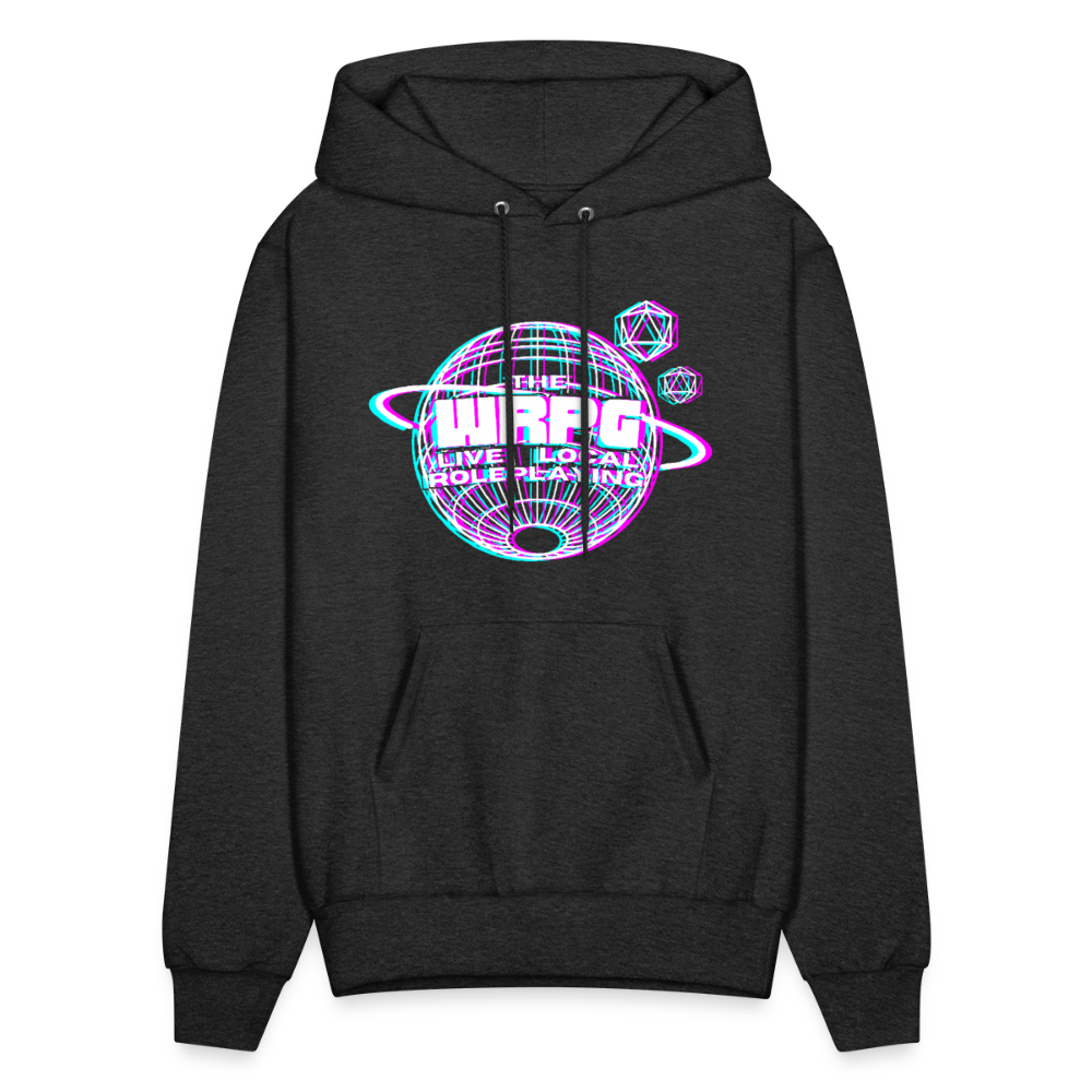 the WRPG 3d white Hoodie - charcoal grey