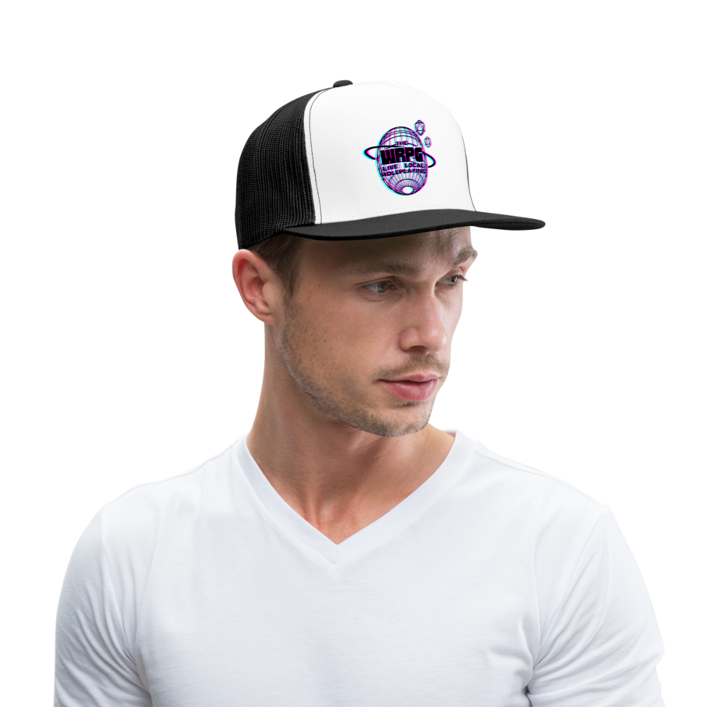 the WRPG 3d logo blackTrucker Hat - white/black