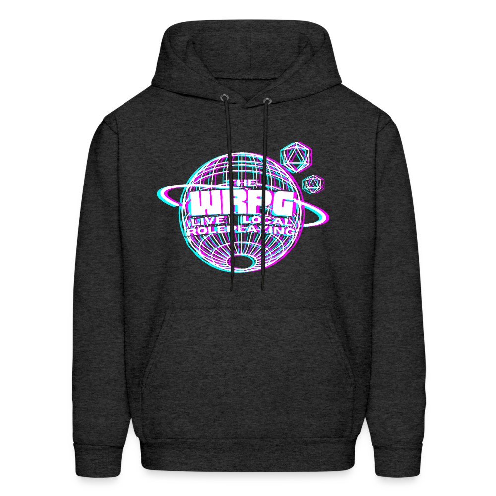 the WRPG 3d white Hoodie - charcoal grey