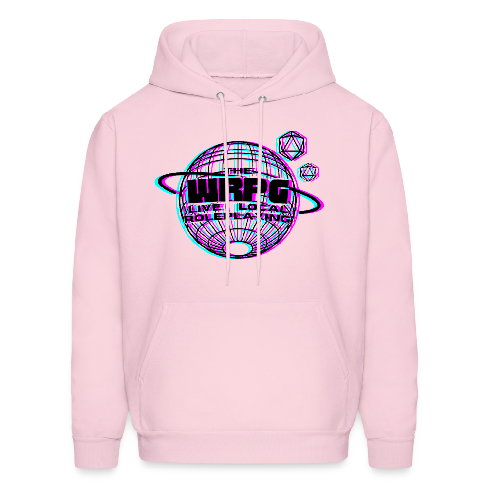 the WRPG logo 3d black Hoodie - pale pink