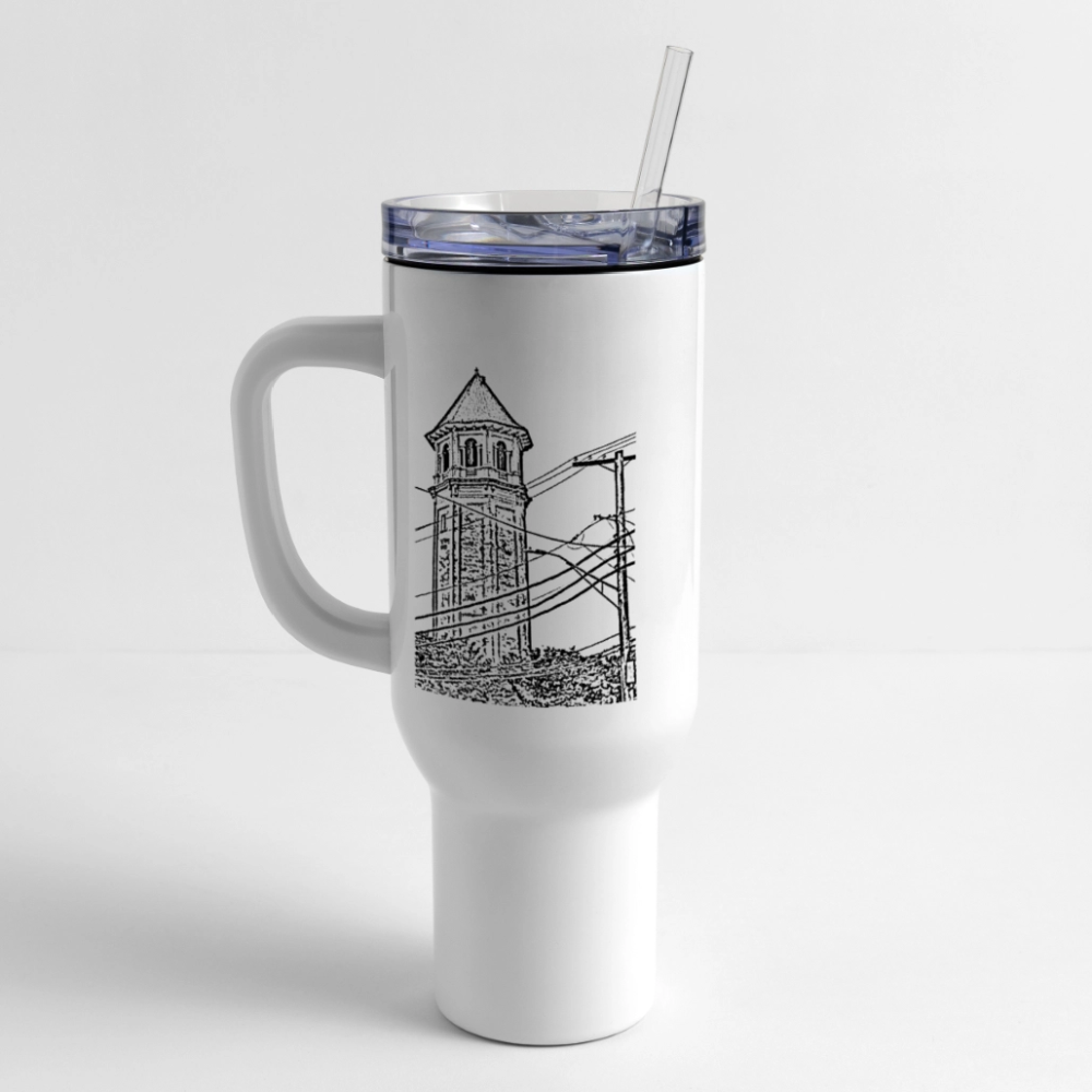 Roland Water Tower Travel 40oz Drink - white