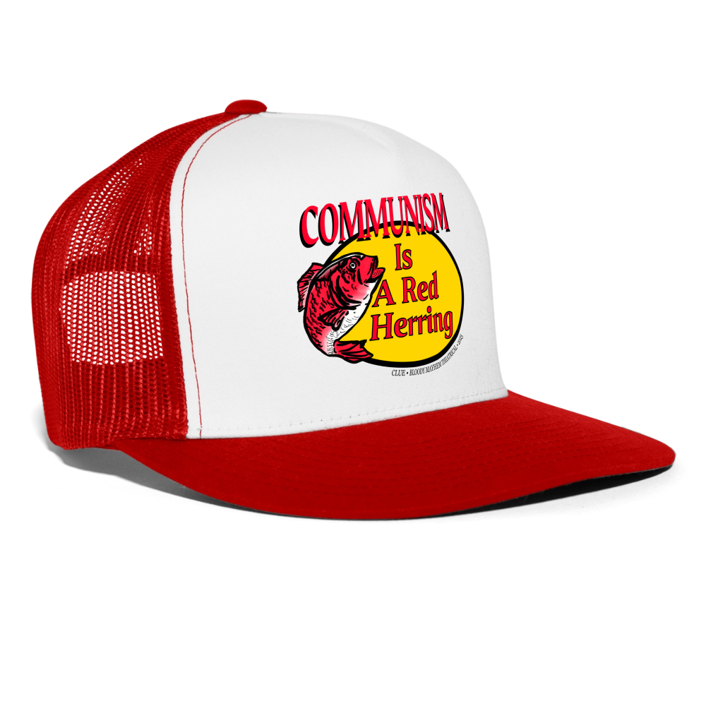 Clue Trucker Hat - white/red