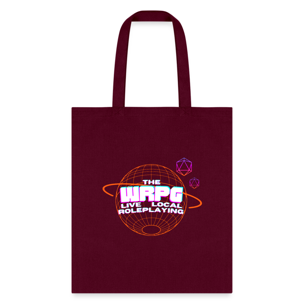 OG WRPG Logo white Tote Bag - burgundy