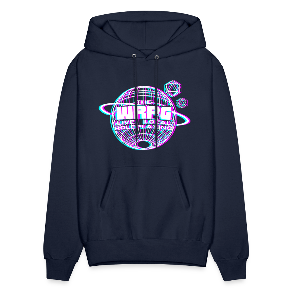 the WRPG 3d white Hoodie - navy