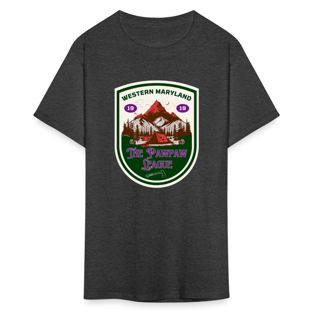 Port Righ logo T-Shirt - heather black