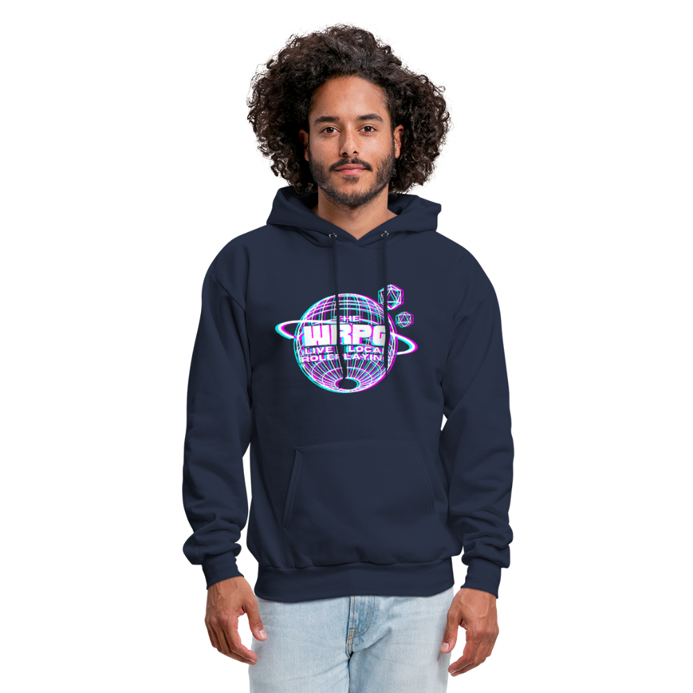 the WRPG 3d white Hoodie - navy