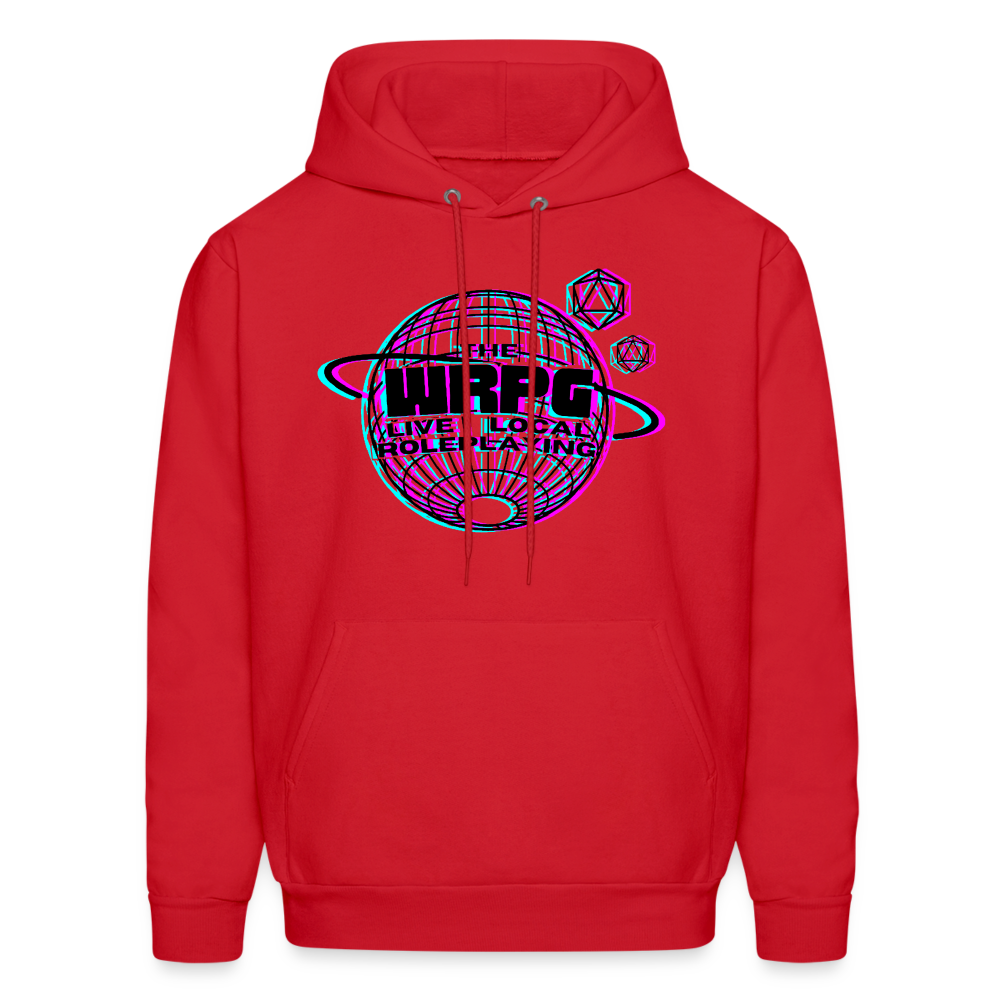 the WRPG logo 3d black Hoodie - red