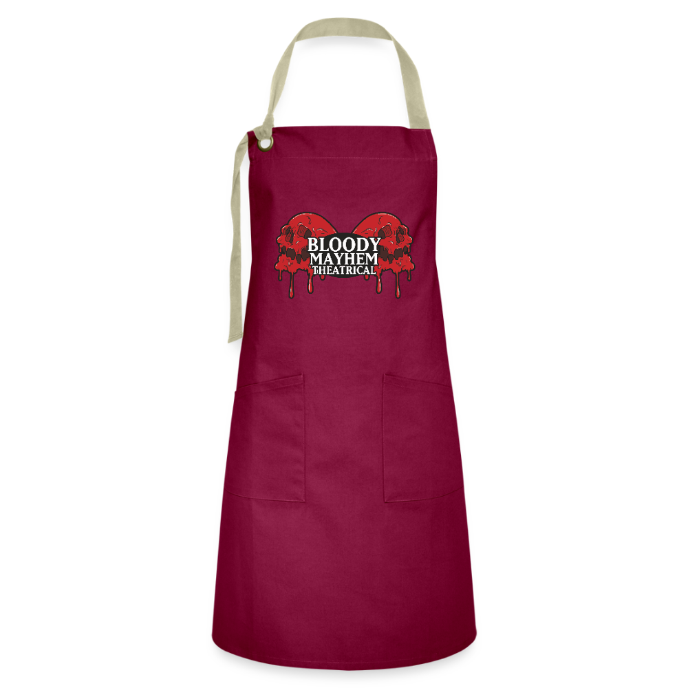 Bloody Mayhem Theatrical Logo Apron - burgundy/khaki