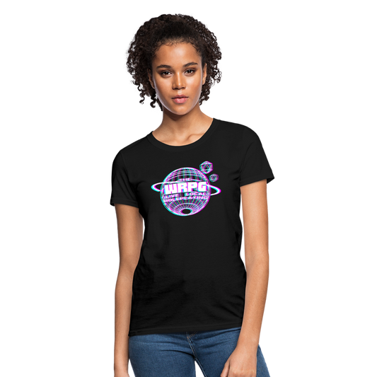 the WRPG 3d logo white Women's T-Shirt - black