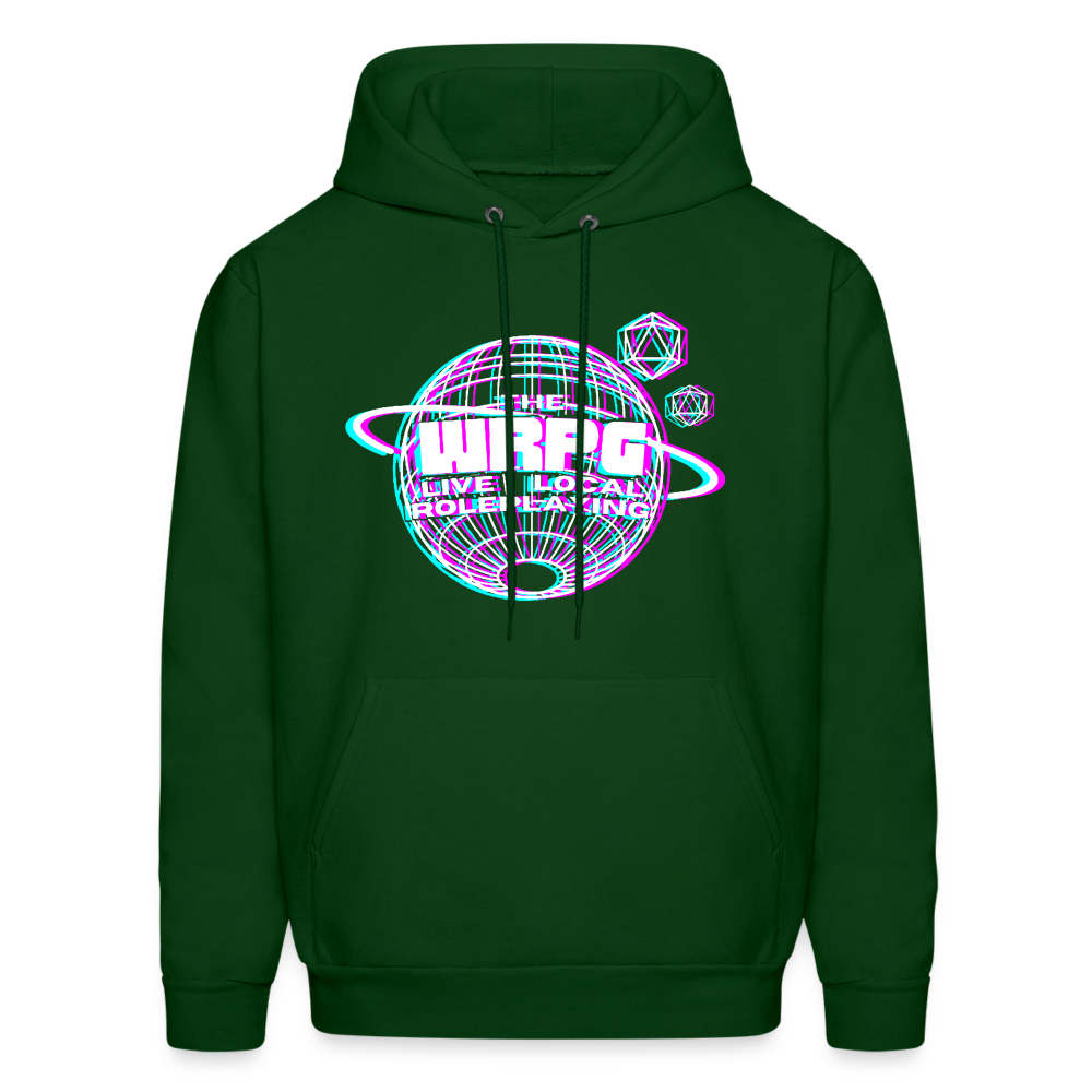 the WRPG 3d white Hoodie - forest green