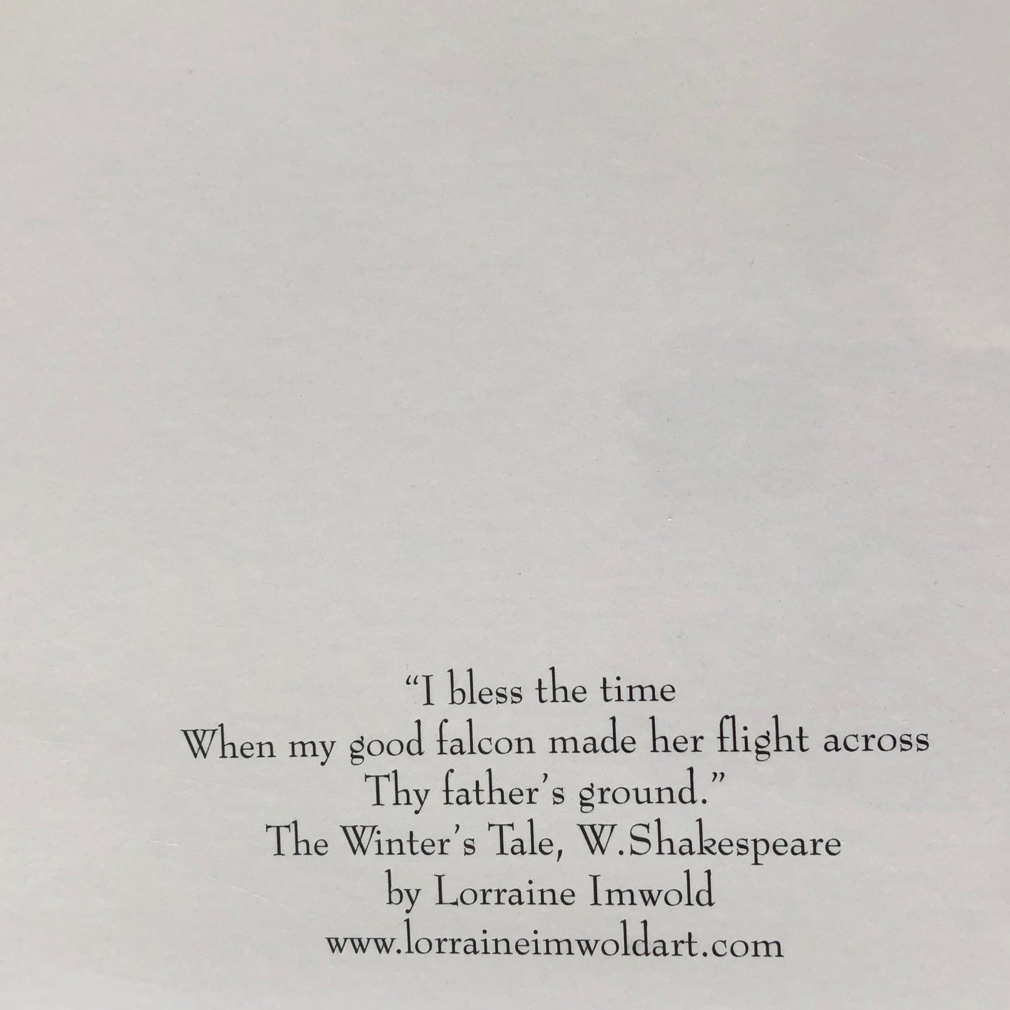 ...my good falcon made her flight...